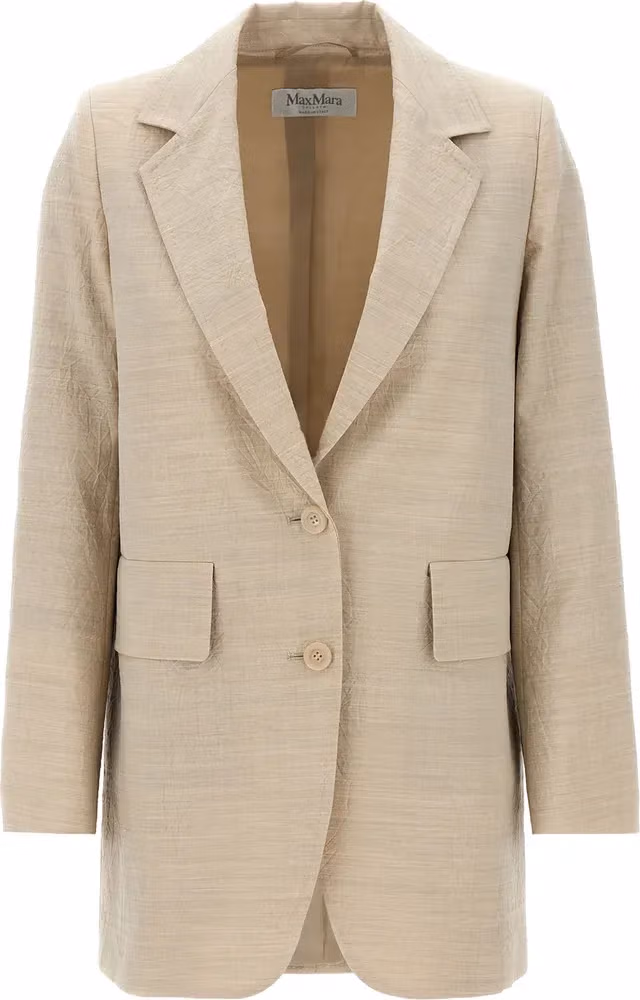 Max Mara Beige Virgin Wool Blazer