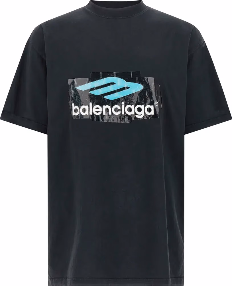 Balenciaga Black Cotton T-Shirt