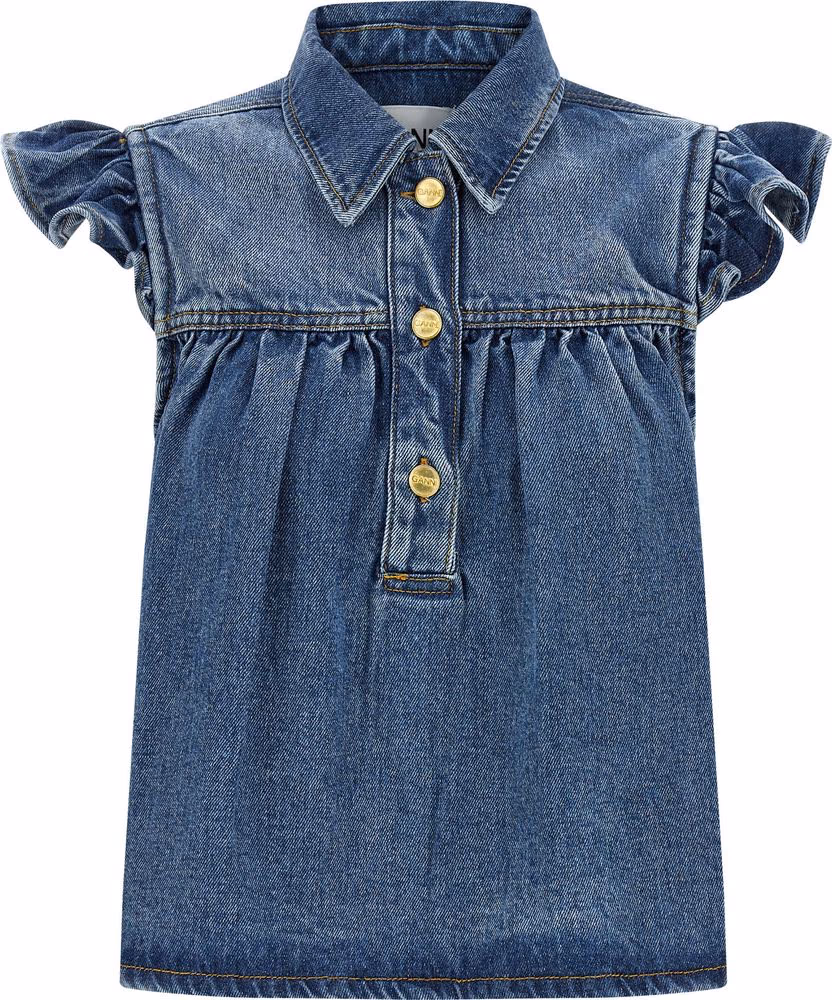 Ganni Blue Denim Shirt