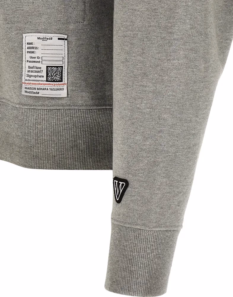 Maison Mihara Yasuhiro Gray Cotton Sweatshirt