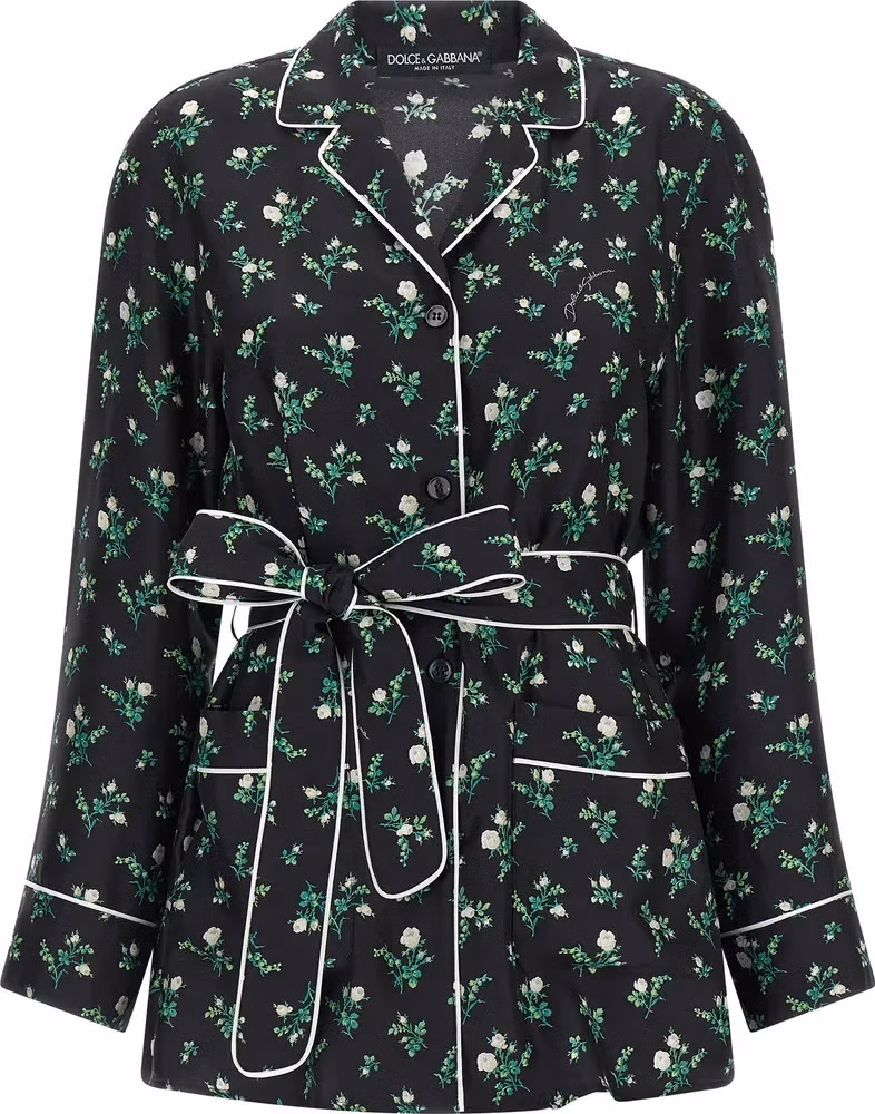 Dolce & Gabbana Black Silk Blouse