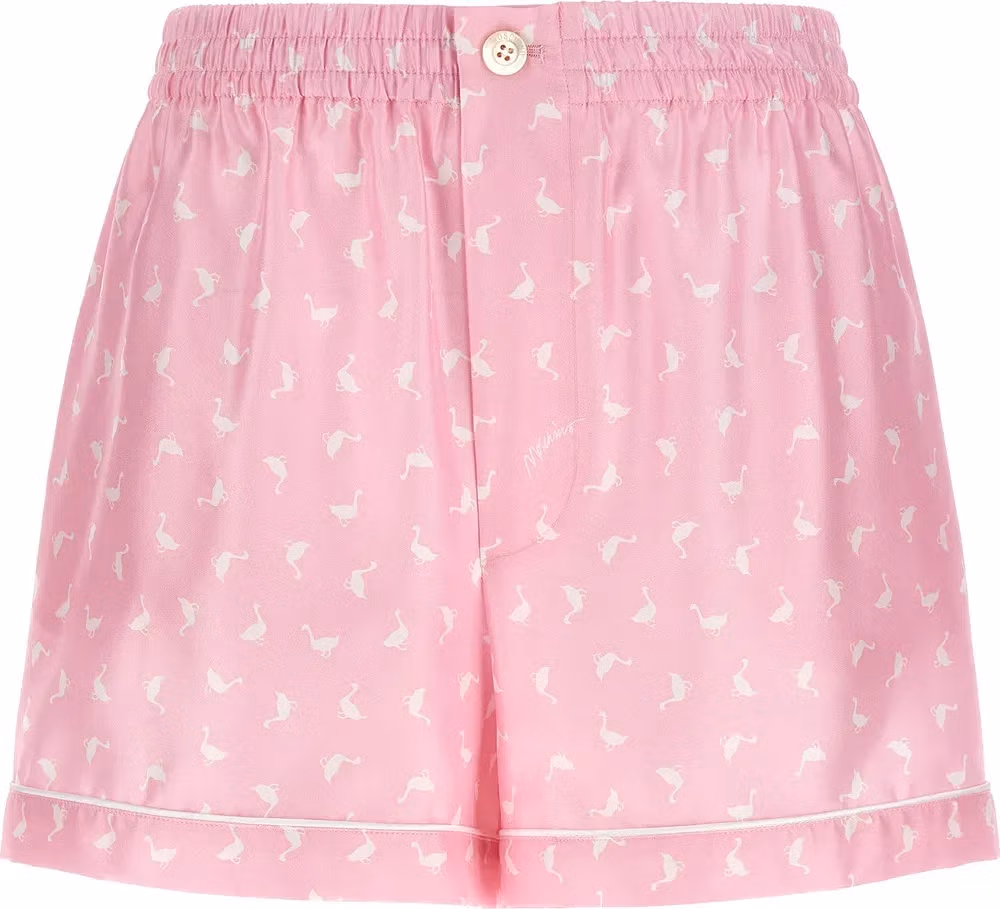 Moschino Multicolor Silk Bermuda Shorts