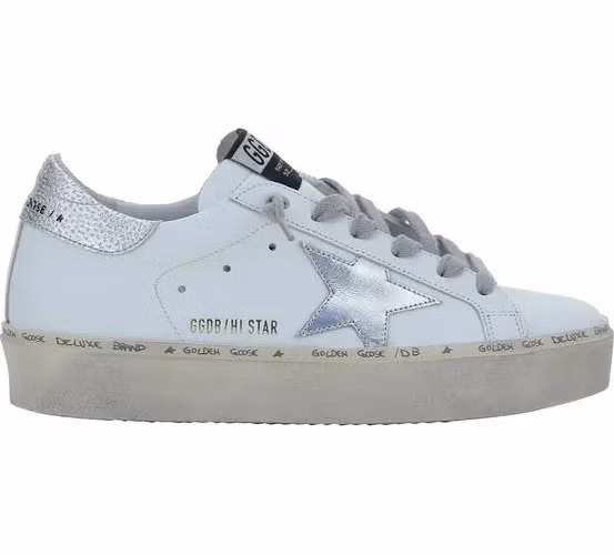 Golden Goose White Calf Leather Bos Taurus Low Top Sneakers