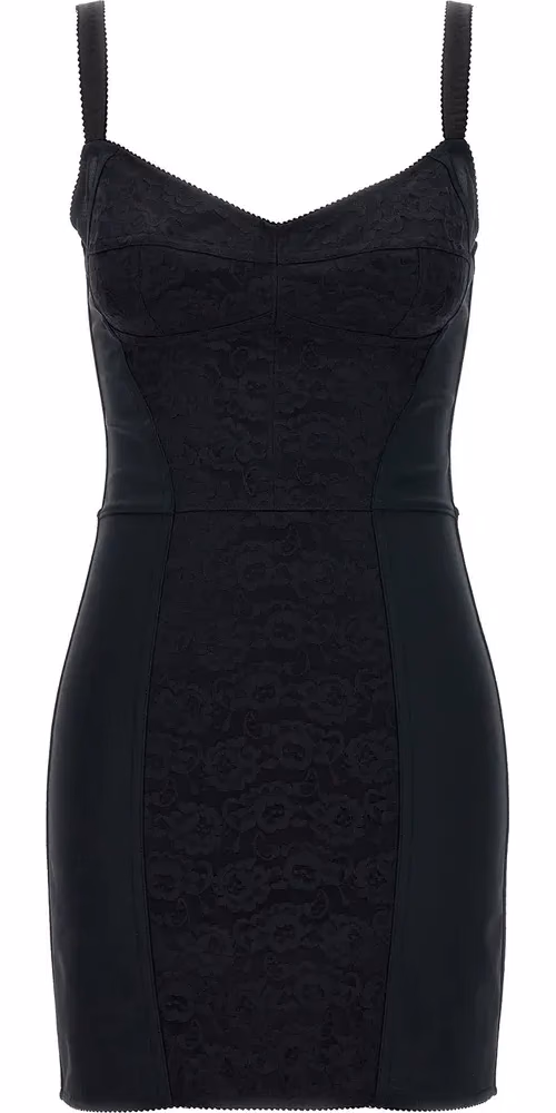 Dolce & Gabbana Black Polyester Short Dress