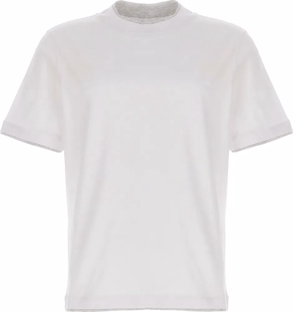 Brunello Cucinelli White Cotton T-Shirt