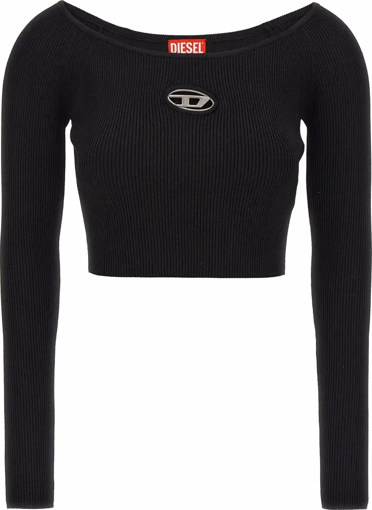 Diesel Black Viscose Cardigan
