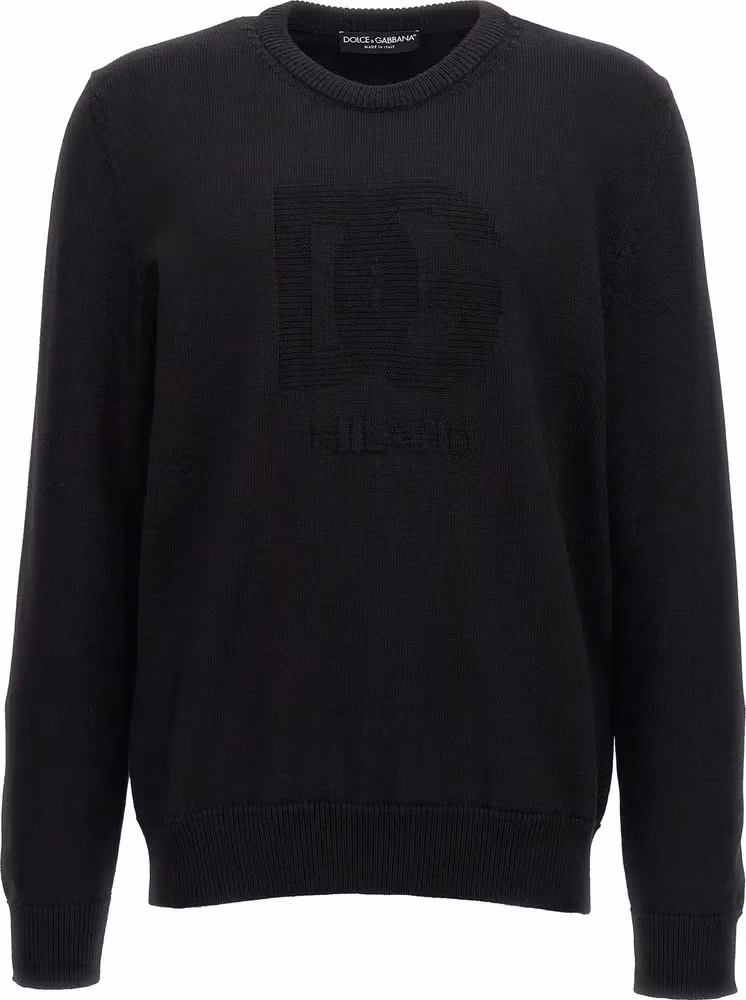 Dolce & Gabbana Black Virgin Wool Cardigan