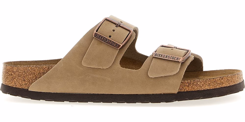 Birkenstock Brown Leather Slides