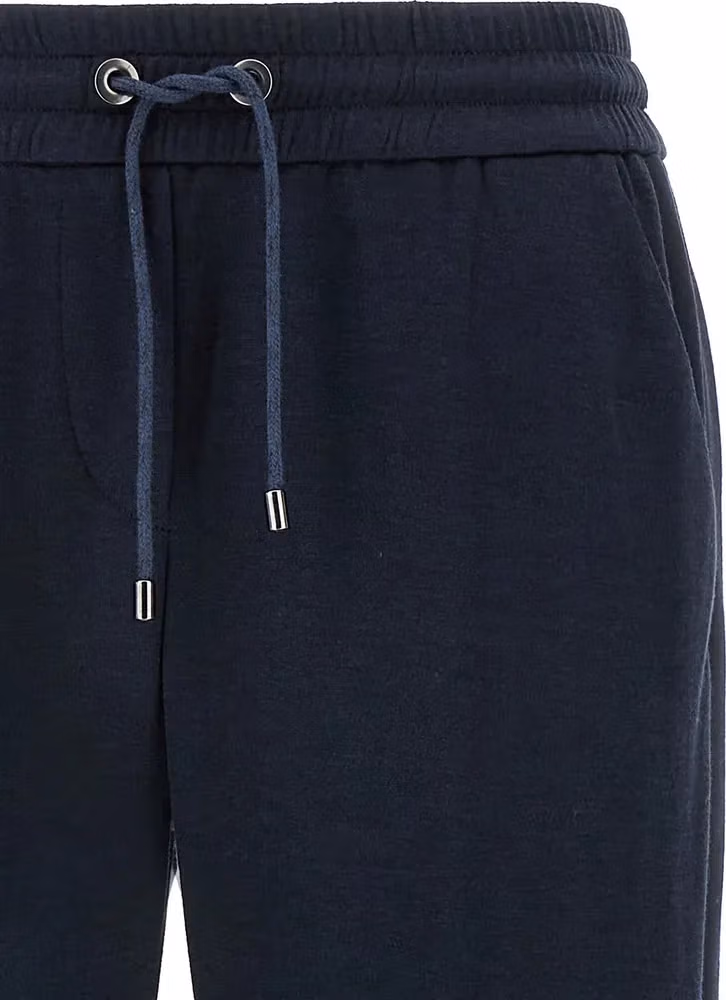Brunello Cucinelli Blue Cotton Joggers (Workout Pants)