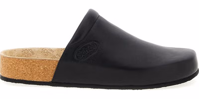 Black Calfskin Clogs
