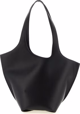 Black Calfskin Shoulder Bag