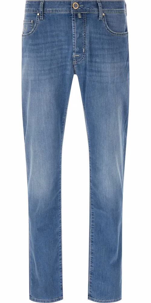 Jacob Cohen Blue Cotton Straight-Leg Jeans