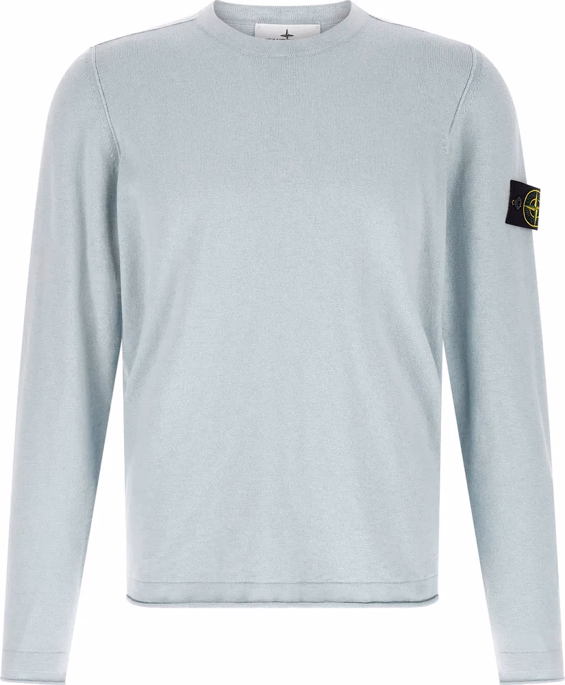 Stone Island Blue Cotton Cardigan