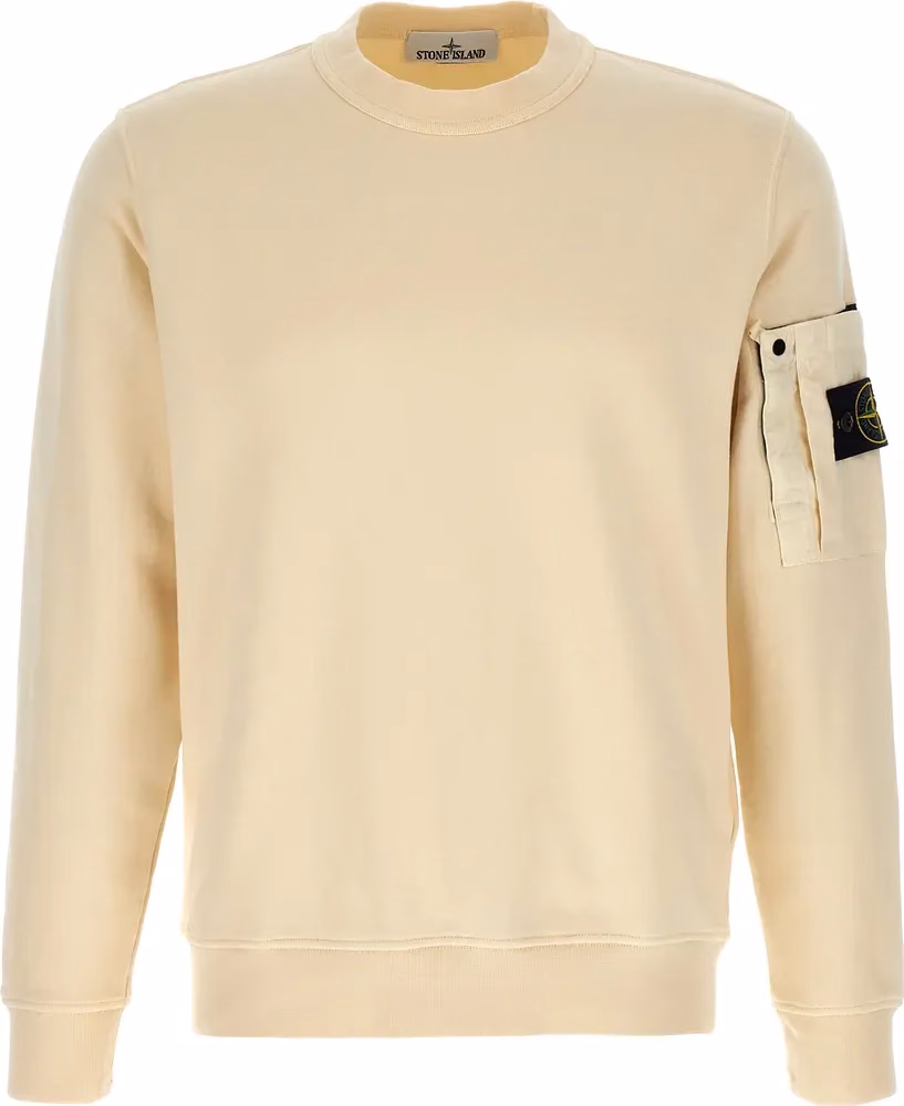 Stone Island Beige Cotton Sweatshirt