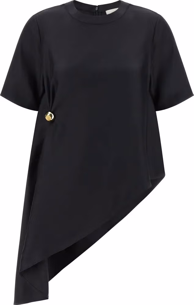 Loulou De Saison Black Silk Blouse