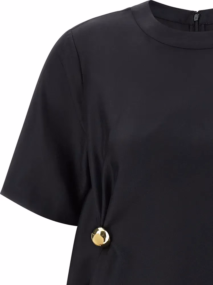 Loulou De Saison Black Silk Blouse