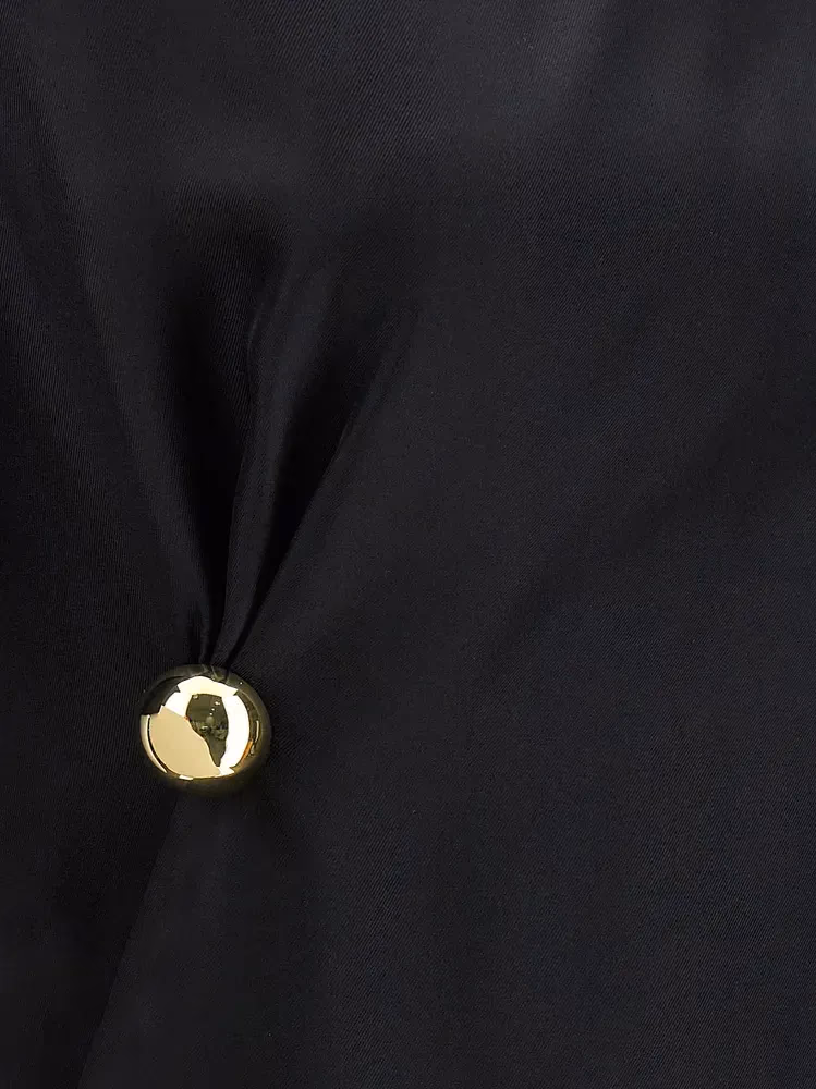 Loulou De Saison Black Silk Blouse