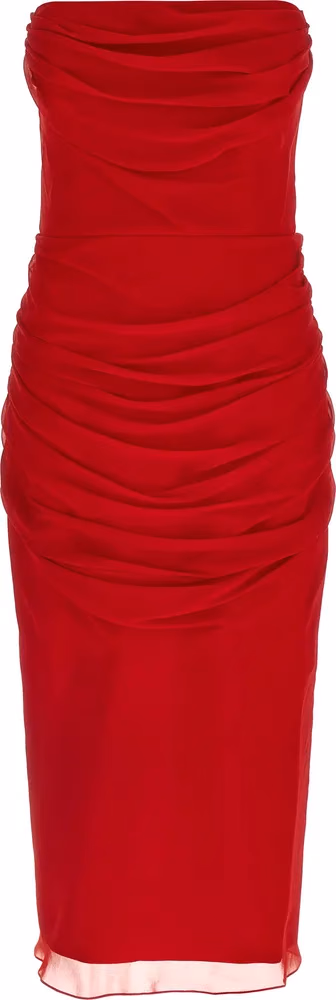 Carolina Herrera Multicolor Silk Midi Dress