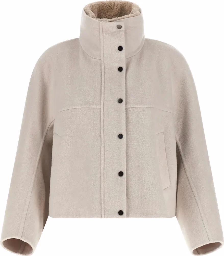 Brunello Cucinelli Gray Virgin Wool Coat