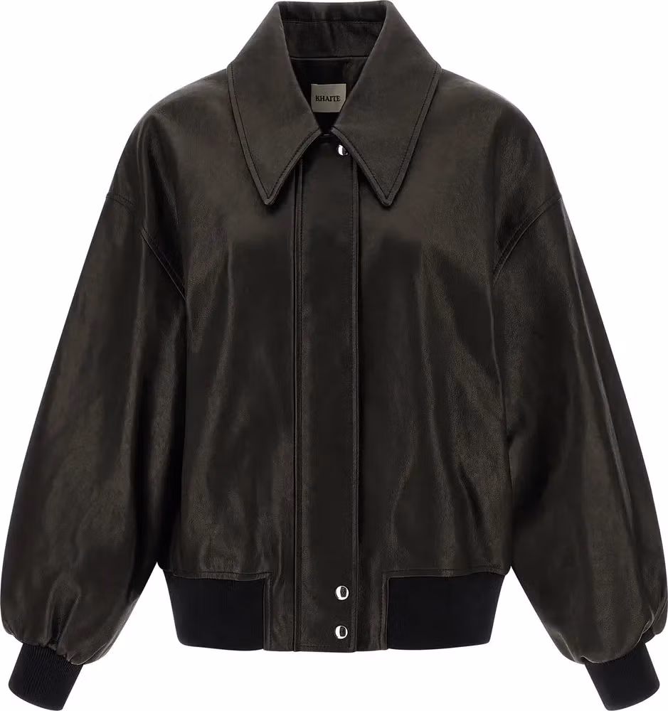 Khaite Black Lamb Leather Leather Jacket