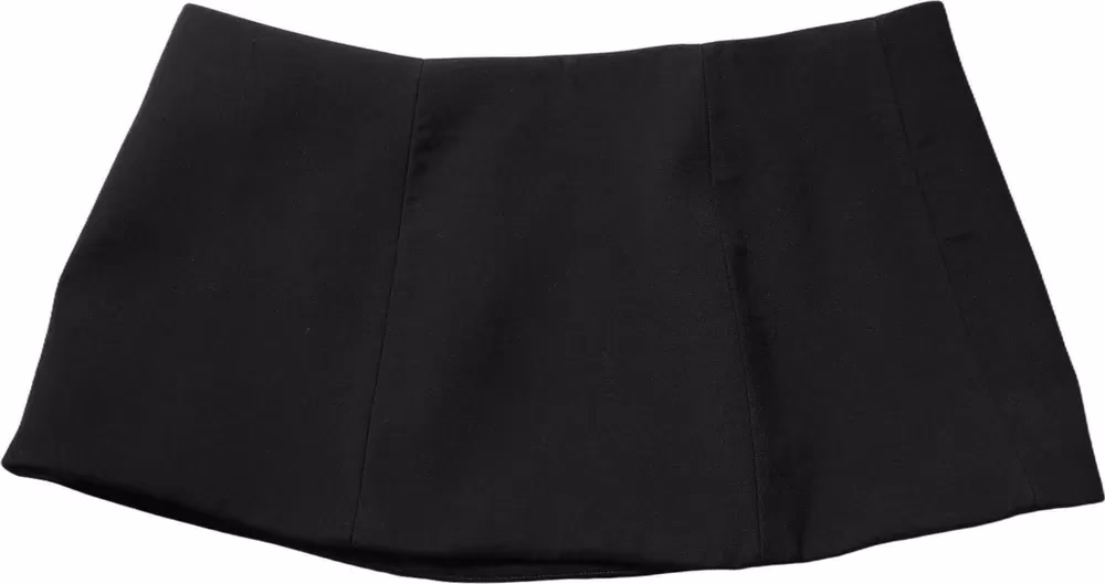 Dolce & Gabbana Black Wool A-line Low Waist Mini Women Skirt