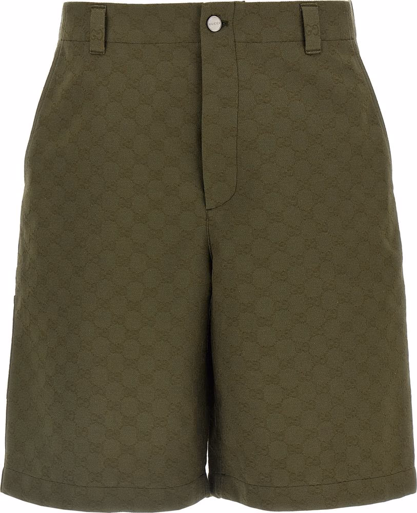 Gucci Bicolor Cotton Bermuda Shorts