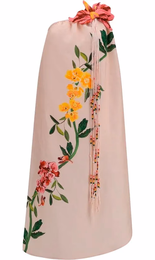 FARM RIO Multicolor Linen Cocktail Dress