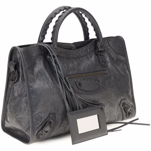 Balenciaga Gray Lamb Ovis Aries Aries Shoulder Bag