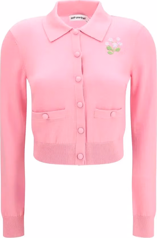 Self-Portrait Multicolor Wool Oves Aries Cardigan