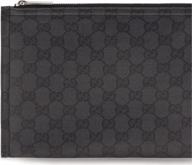 Gucci Black Cotton Clutch Bag