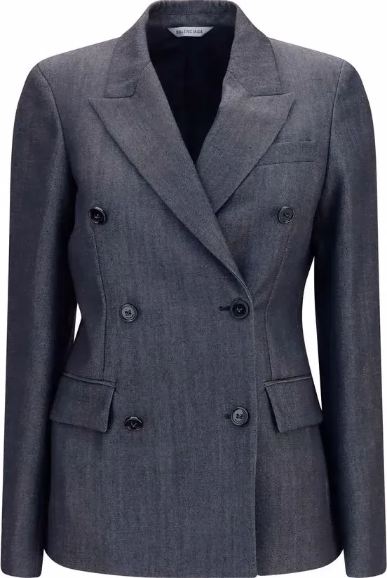 Balenciaga Gray Wool Oves Aries Blazer