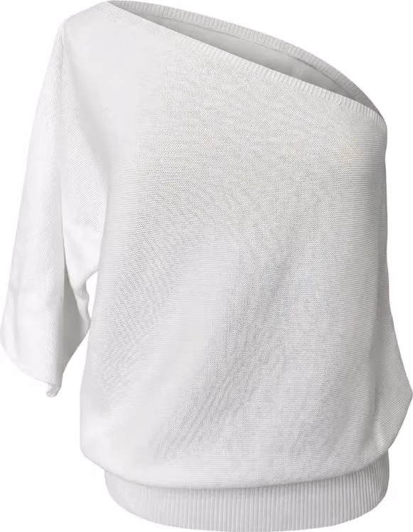 Malo White Cotton Women Sweater