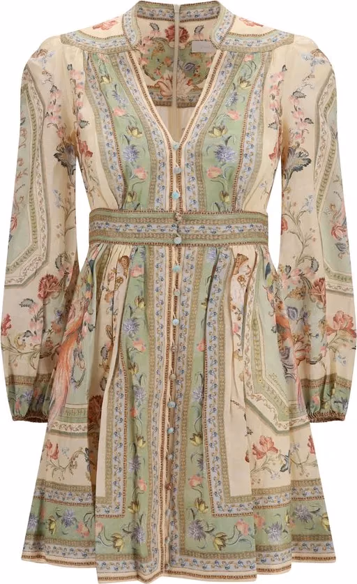 Zimmermann Multicolor Linen Casual Dress