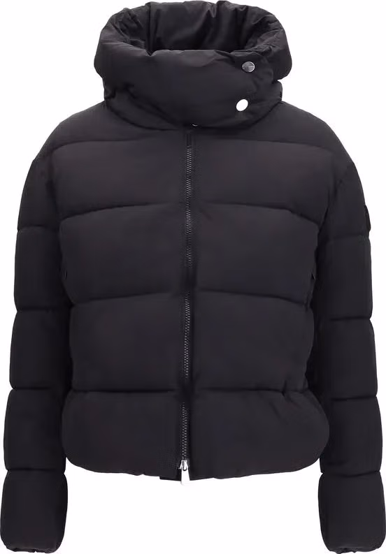 PINKO Black Nylon Full-Length Jacket