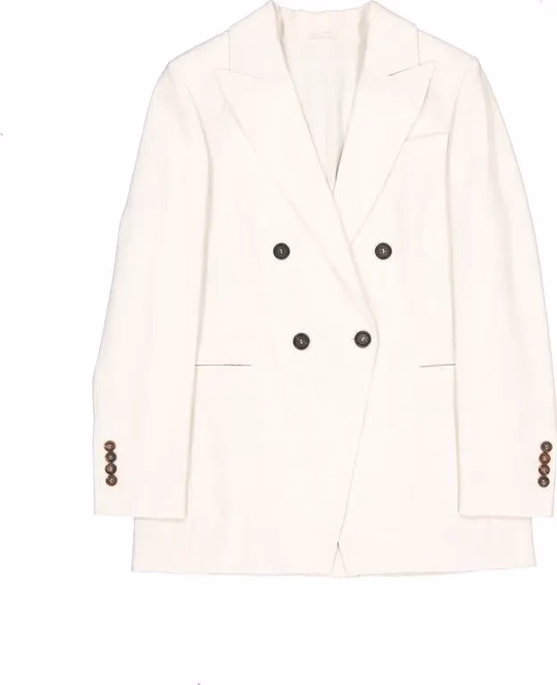 Brunello Cucinelli White Virgin Wool Blazer