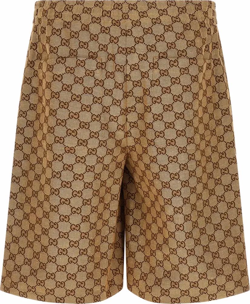 Gucci Beige Linen Bermuda Shorts