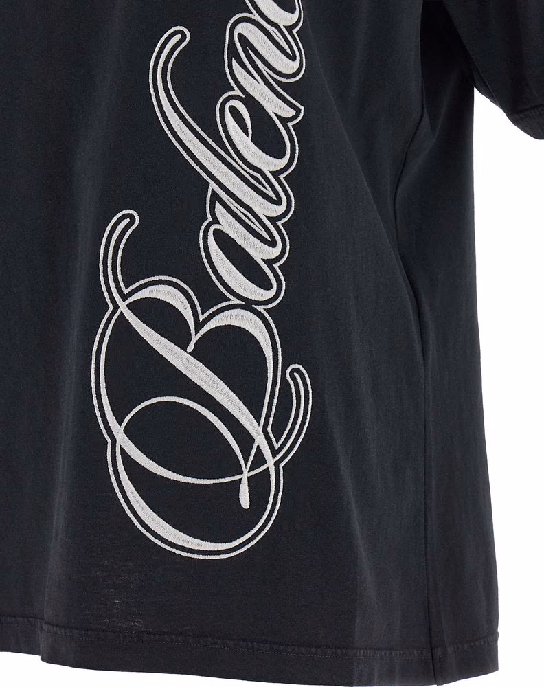 Balenciaga Black Cotton T-Shirt