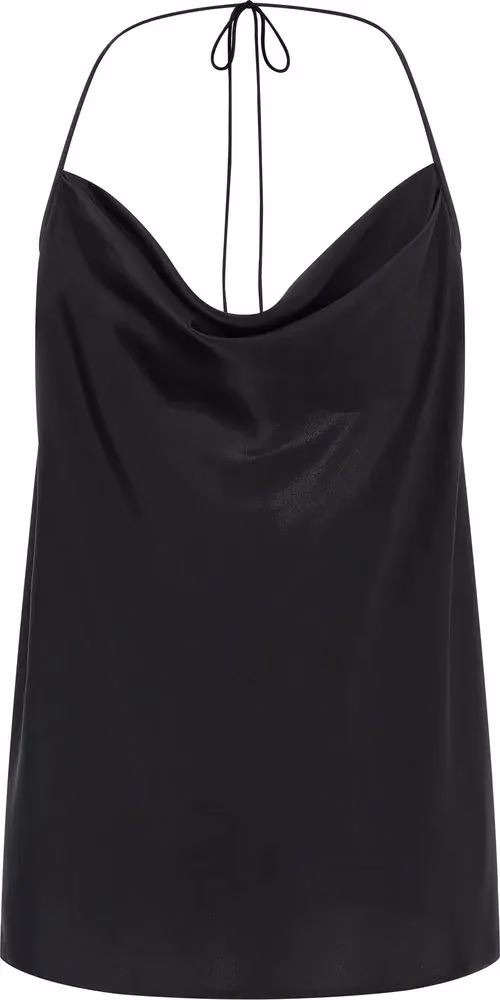 Valentino Garavani Black Silk Tank Tops
