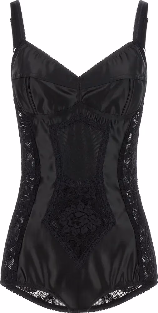 Dolce & Gabbana Black Polyamide Bodysuit
