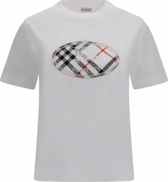 Burberry White Cotton T-Shirt