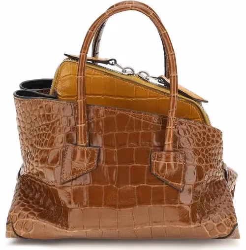 The Attico Brown Calf Leather Bos Taurus Handbag