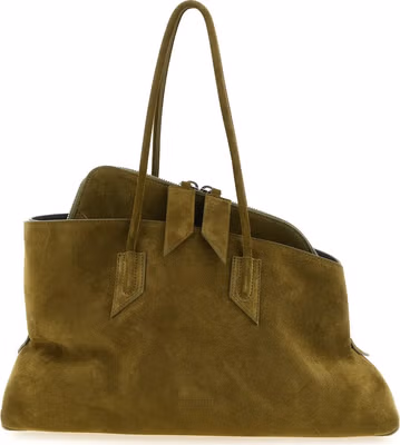 Bicolor Bovine Leather Shoulder Bag