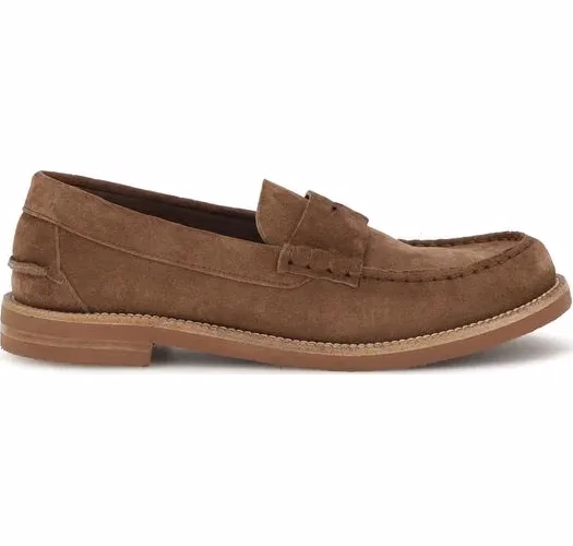 Pedro García Brown Suede Leather Slip-On Loafers