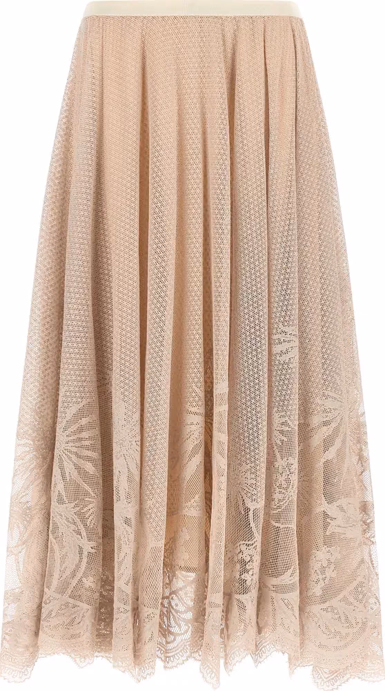 Fabiana Filippi Multicolor Cotton Midi Skirt