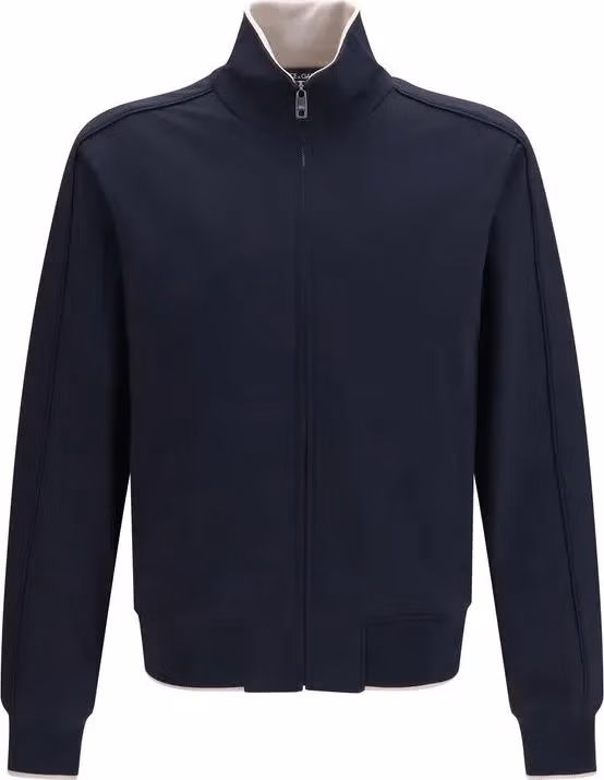 Dolce & Gabbana Blue Polyamide Full-Length Jacket