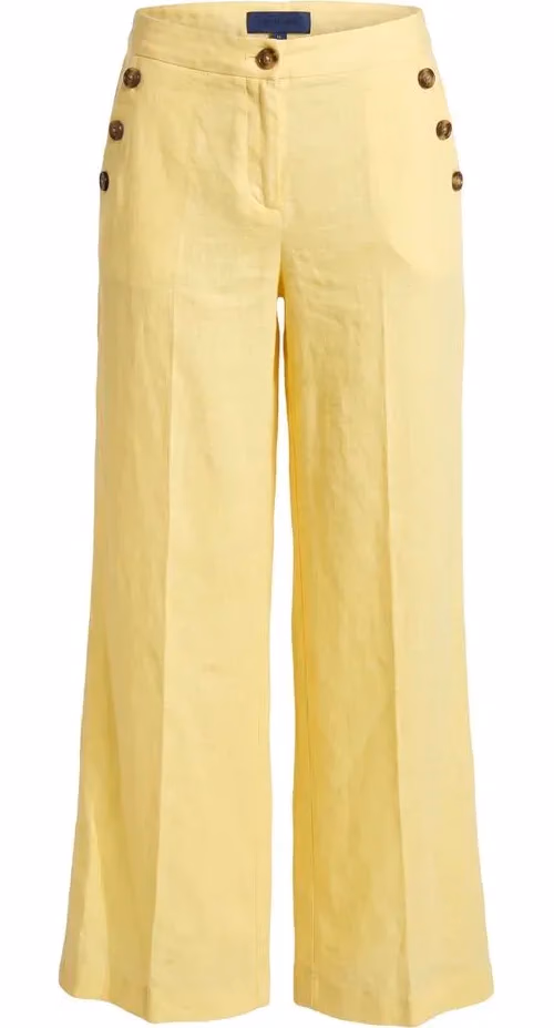 Trussardi Jeans Yellow Flax Women Pants