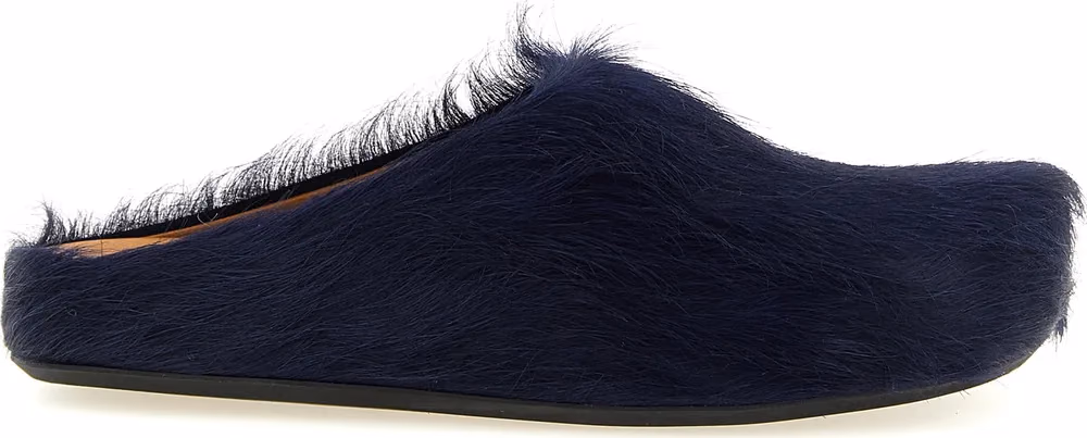 Marni Blue Calfskin Mules