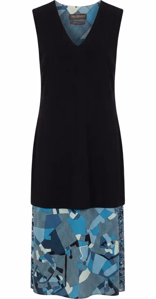 Trussardi Blue Silk Women Dress
