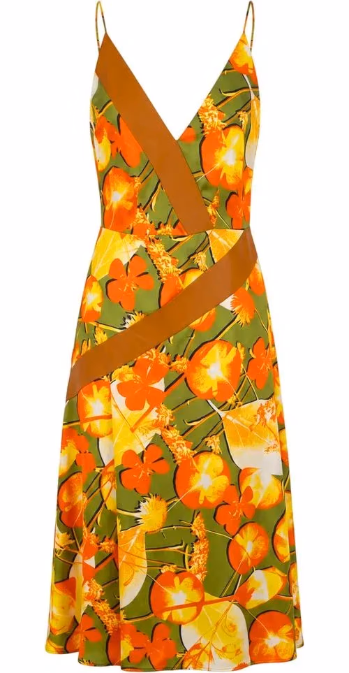 Trussardi Yellow Silk Women Dress