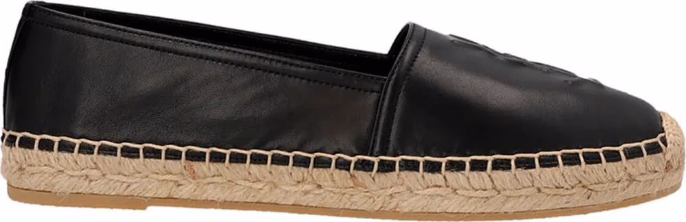 Saint Laurent Black Lamb Leather Espadrilles